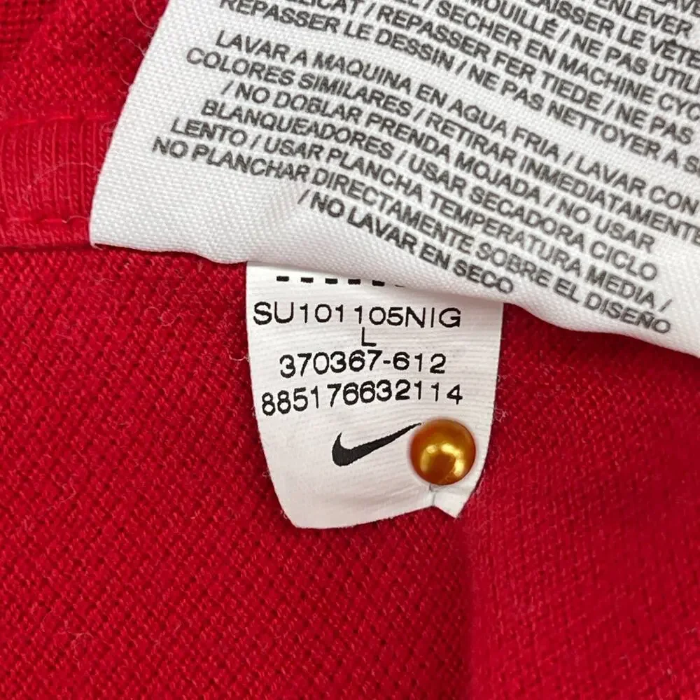 NIKE Shirt Mens L Sportswear Air Max Sneakerhead Polo Golf Athletic Cotton Red